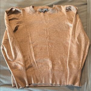 Marled women’s tan brown sweater puff sleeve xs xsmall